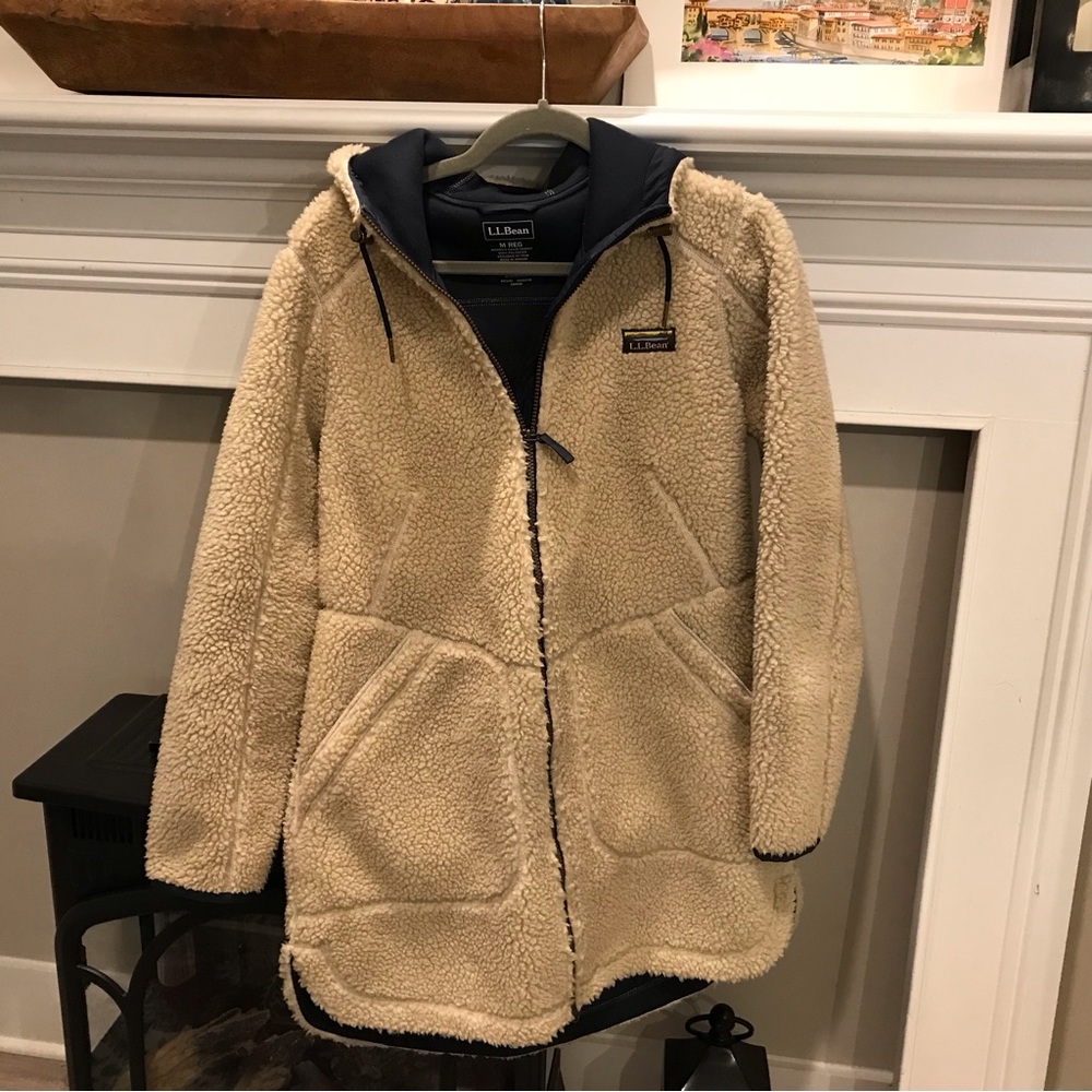 L.L. Bean shepherd fleece long jacket
